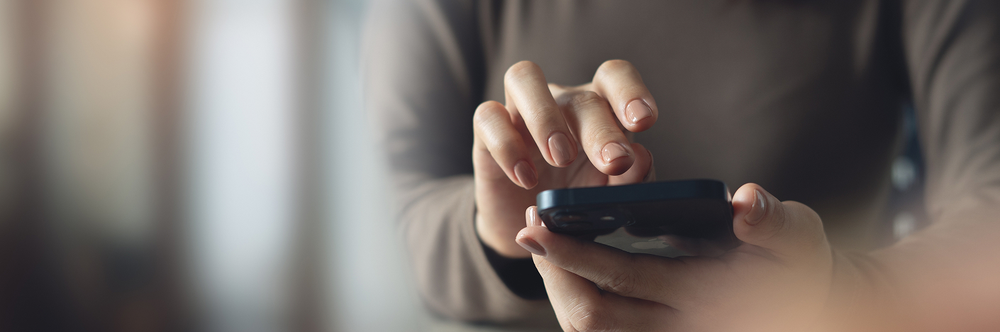 A person on their phone